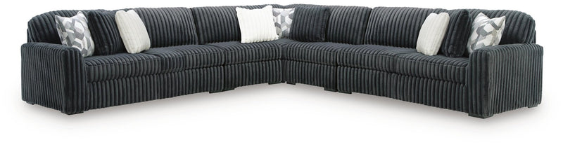 Midnight-Madness 5-Piece Sectional Gunmetal