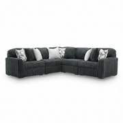 Midnight-Madness 5-Piece Sectional Gunmetal