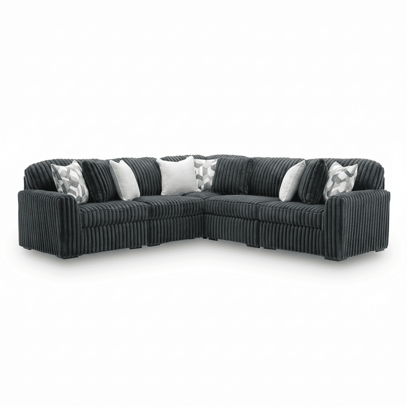 Midnight-Madness 5-Piece Sectional Gunmetal