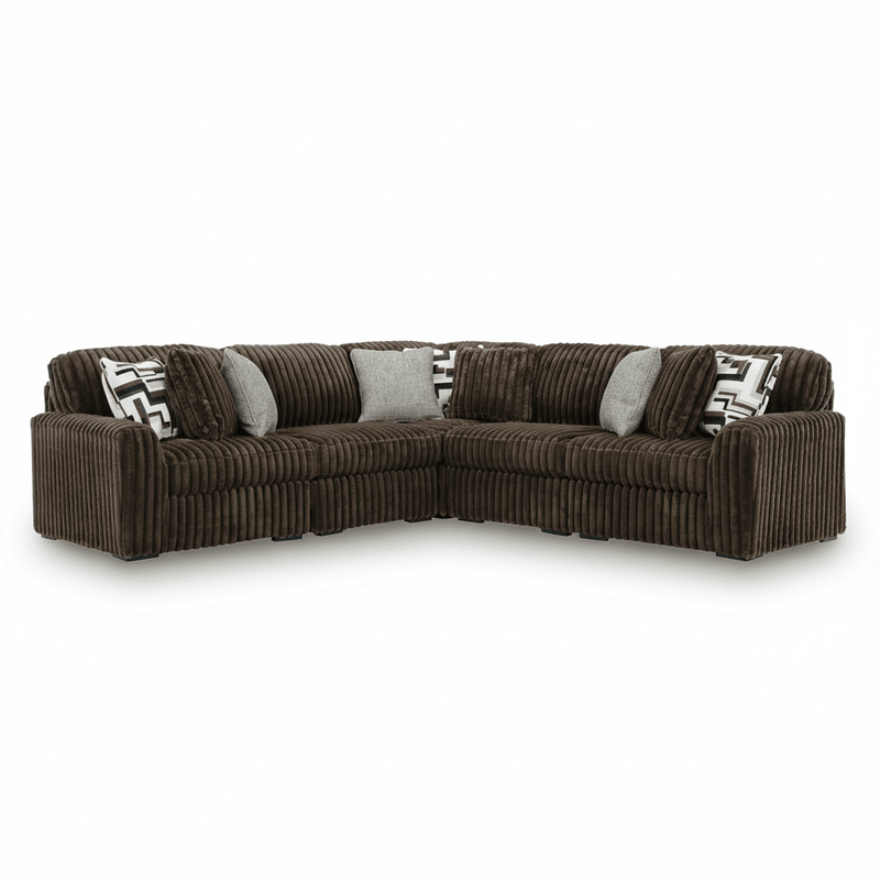 Midnight-Madness 5-Piece Sectional Chocolate