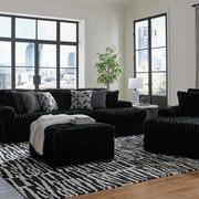 Midnight-Madness 5-Piece Sectional with Chaise Option A