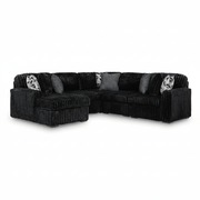 Midnight-Madness 6-Piece Sectional with Chaise Onyx Left Chaise