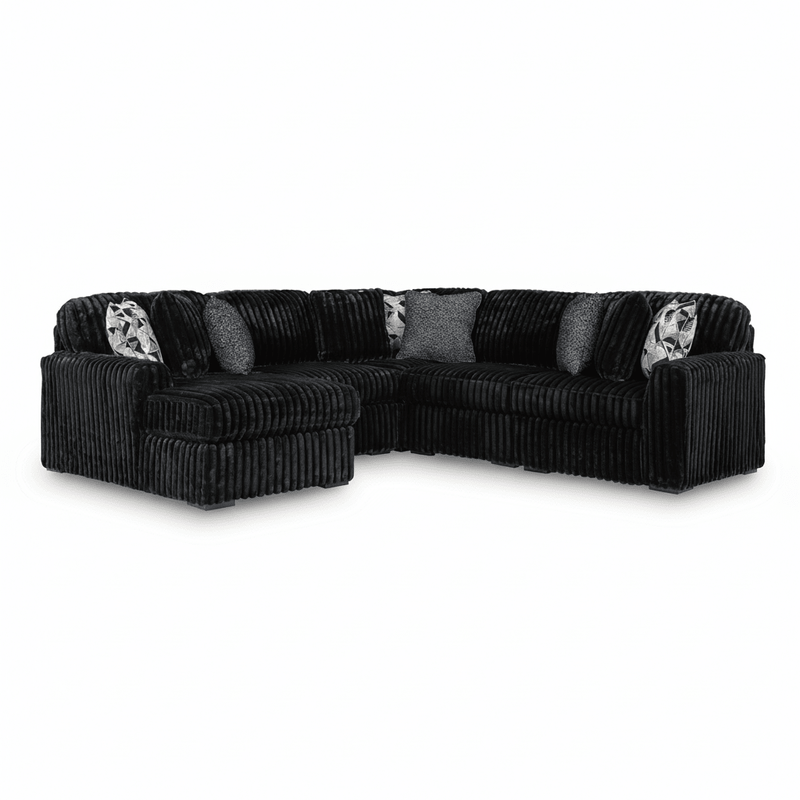 Midnight-Madness 6-Piece Sectional with Chaise Onyx Left Chaise