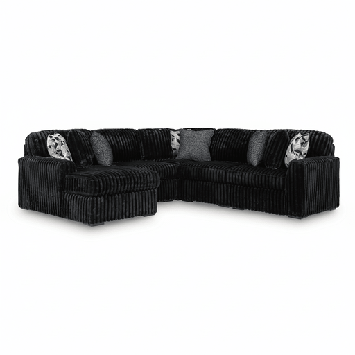 Midnight-Madness 6-Piece Sectional with Chaise Onyx Left Chaise