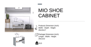 Mio Shoe Cabinet Opak White - Berre Furniture