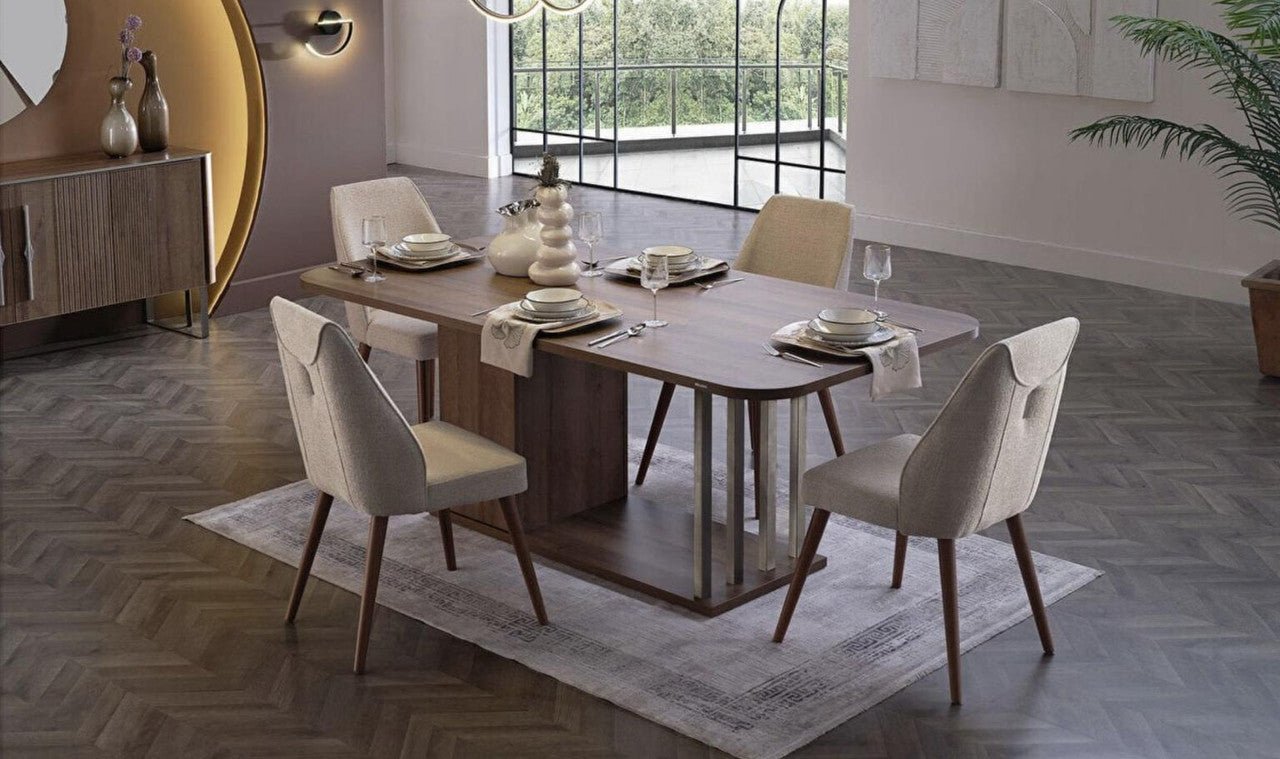 Mirante Dining Set Table And 5 Chairs by Bellona