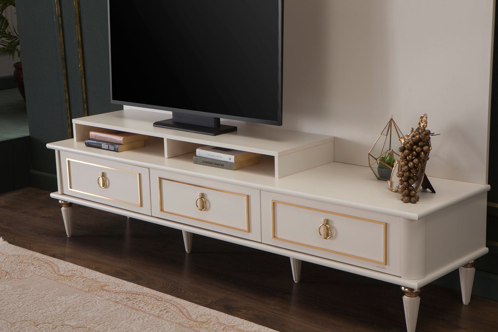 Mistral Tv Stand (Opak White) by Bellona