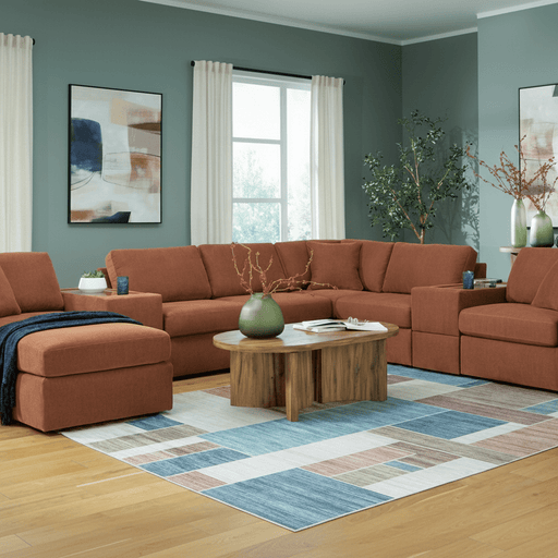 Modmax 3-Piece Sectional with Storage Chaise Spice Option A