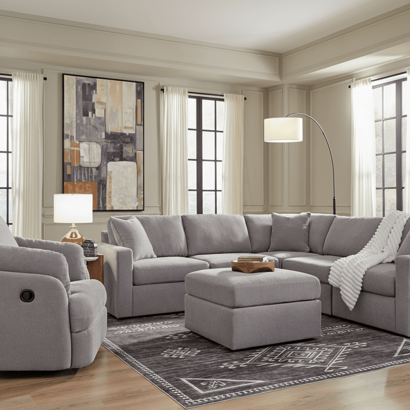 Modmax 3-Piece Sectional with Storage Chaise Granite Option A