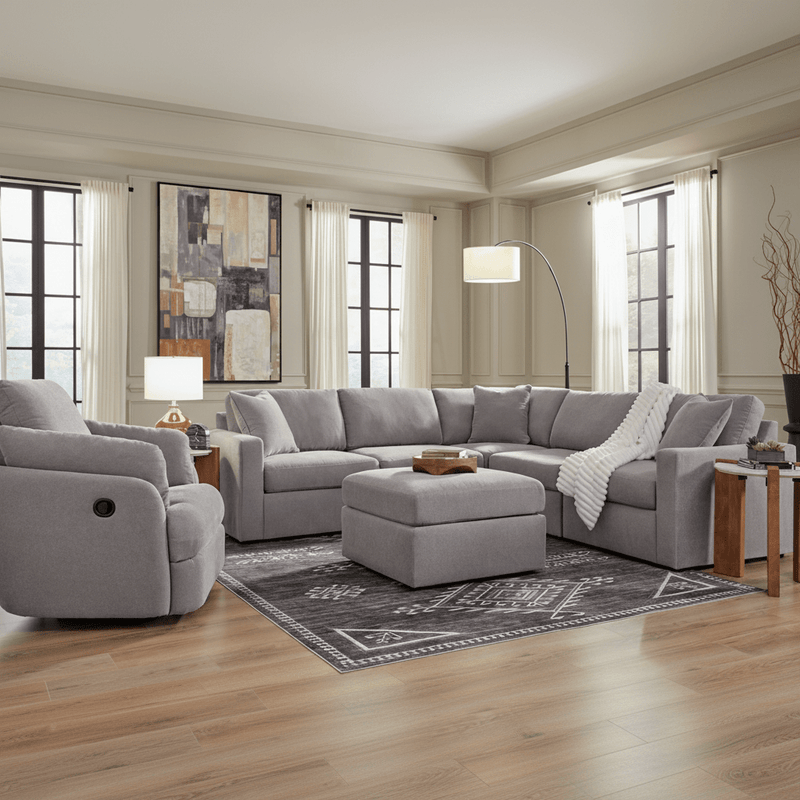 Modmax 3-Piece Sectional with Storage Chaise Granite Option B