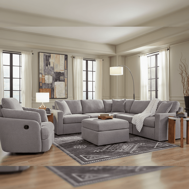 Modmax 4-Piece Double Storage Chaise Sectional Granite