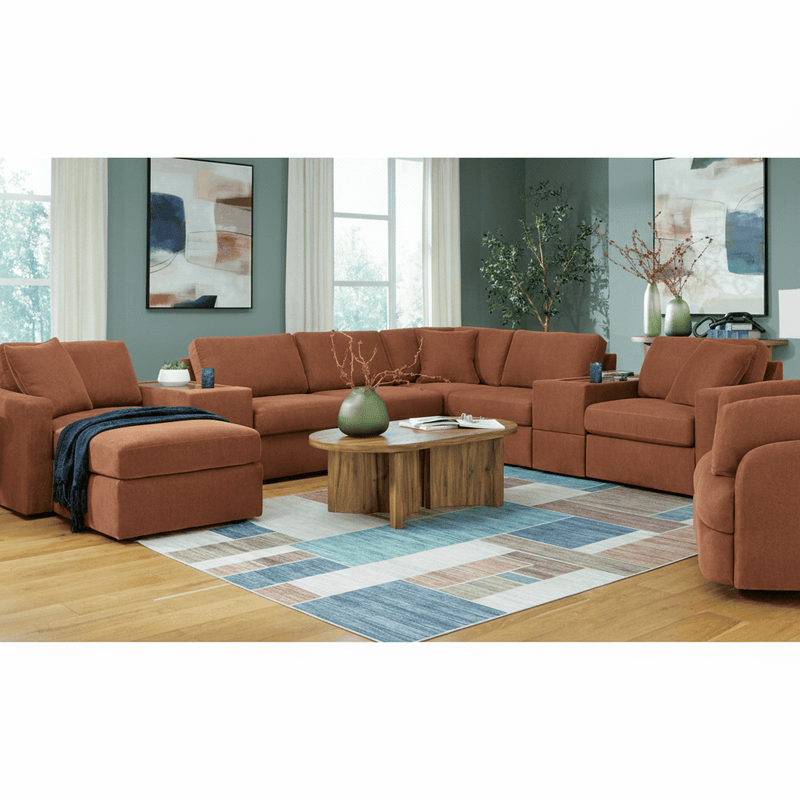 Modmax 4-Piece Double Storage Chaise Sectional Spice