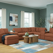 Modmax 4-Piece Sectional with Storage Chaise Spice Option C