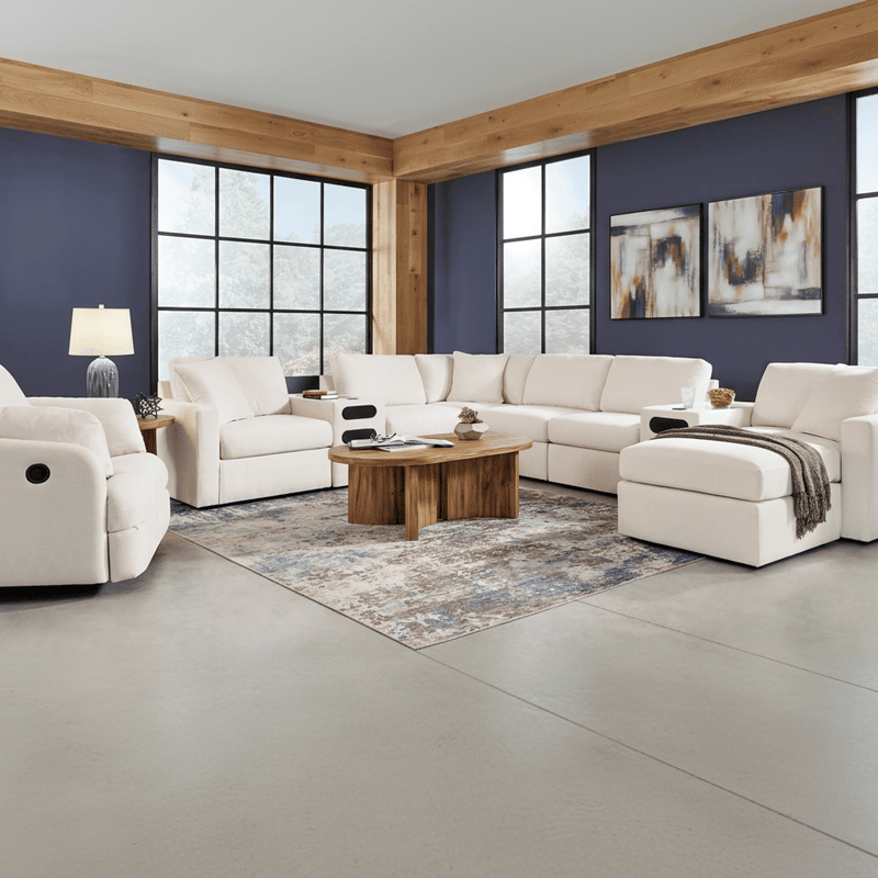 Modmax 4-Piece Sectional with Storage Chaise Oyster Option D