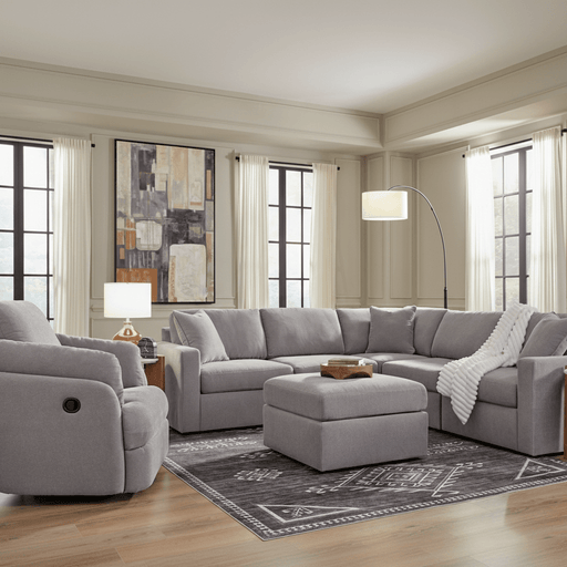 Modmax 4-Piece Sectional with Storage Chaise Granite Option A