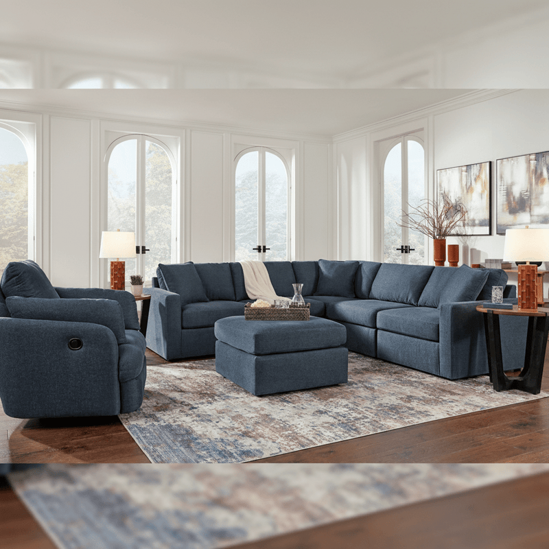 Modmax 4-Piece Sectional with Storage Chaise Ink Option D