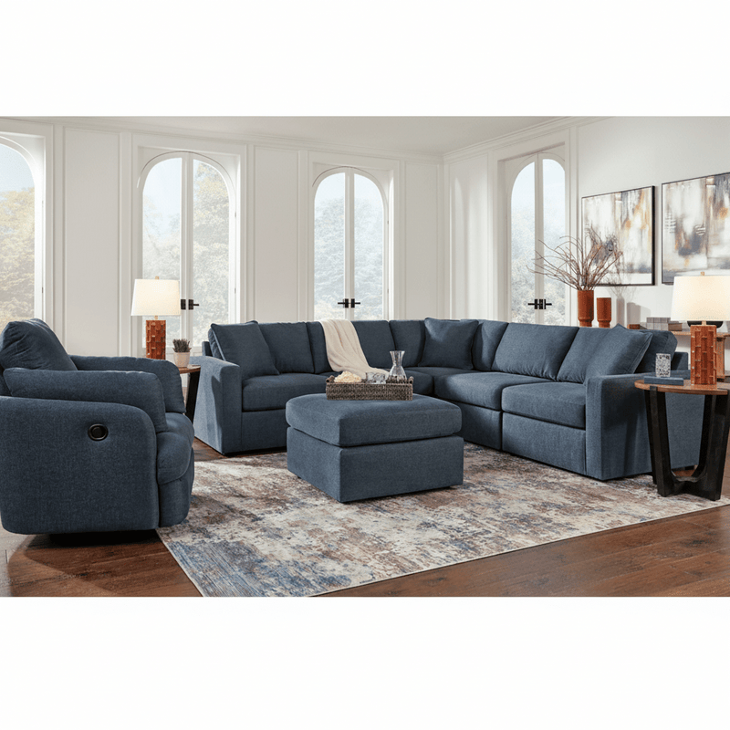 Modmax 4-Piece Sectional with Storage Chaise Ink Option C