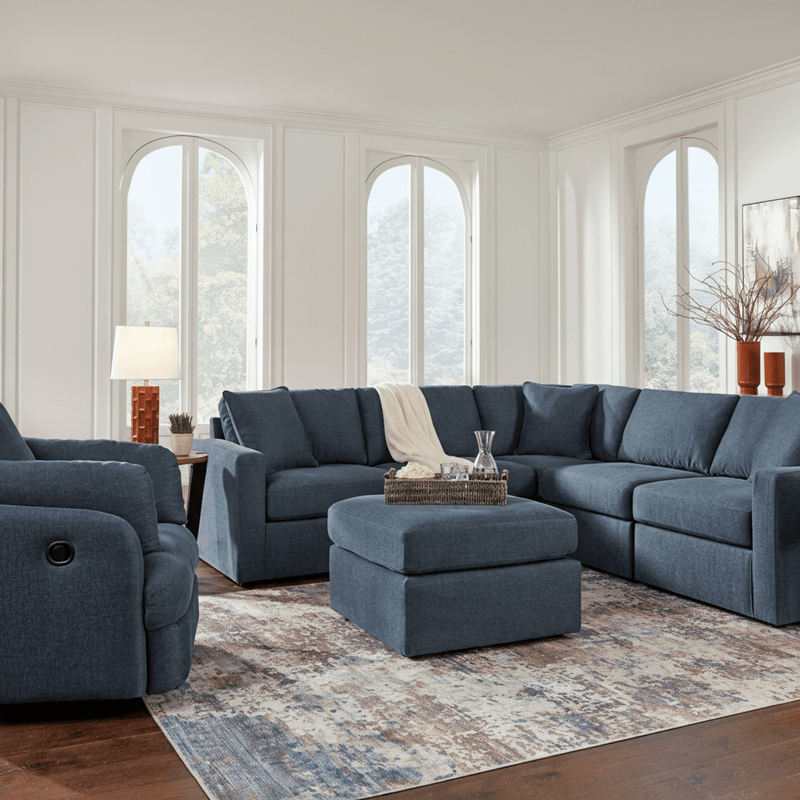 Modmax 4-Piece Sectional with Storage Chaise Ink Option B