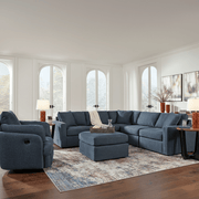 Modmax 4-Piece Sectional with Storage Chaise and Audio Console Ink Option B