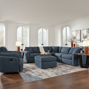 Modmax 4-Piece Sectional with Storage Chaise and Audio Console Ink Option A