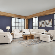 Modmax 4-Piece Sectional with Storage Chaise and Audio Console Oyster Option B