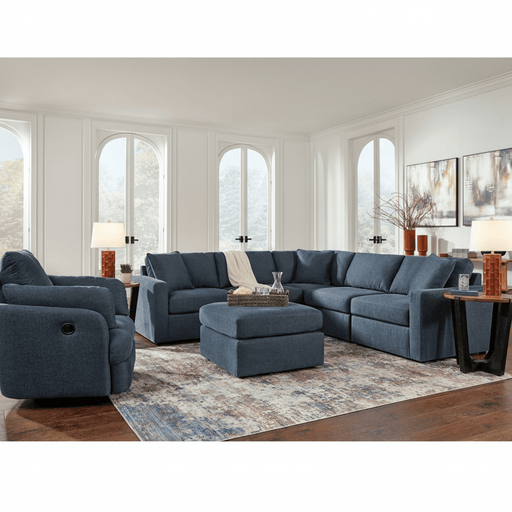 Modmax 5-Piece Double Storage Chaise Sectional with Audio Console Ink