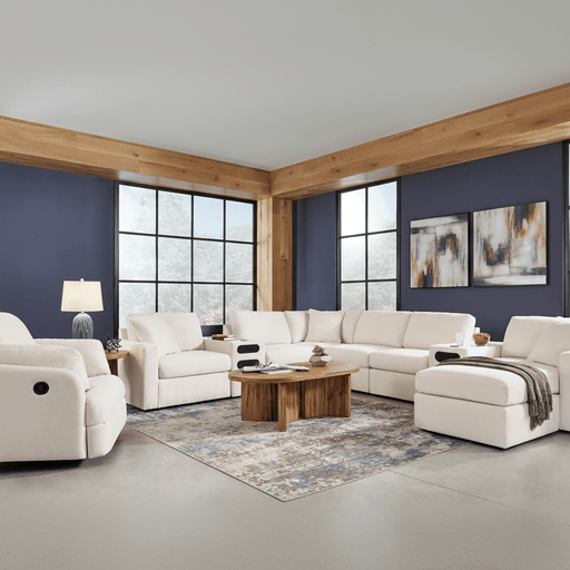 Modmax 5-Piece Double Storage Chaise Sectional with Audio Console Oyster