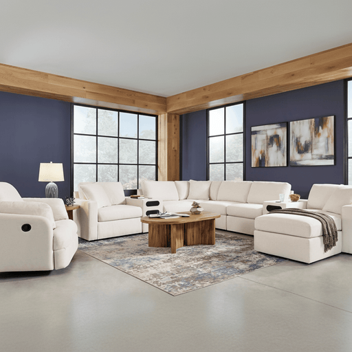 Modmax 5-Piece Double Storage Chaise Sectional with Audio Console Oyster