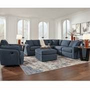 Modmax 5-Piece Double Storage Chaise Sectional with Audio Console Ink