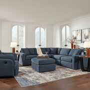 Modmax 5-Piece Double Storage Chaise Sectional with Audio Console Ink