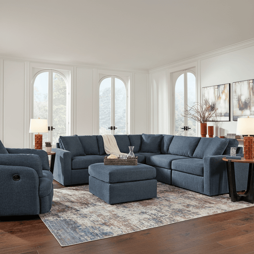 Modmax 5-Piece Double Storage Chaise Sectional with Audio Console Ink