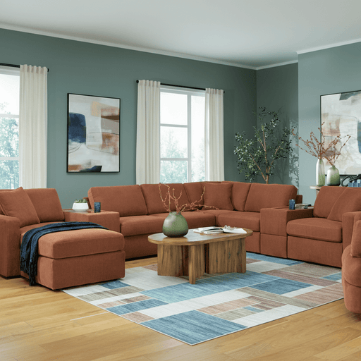Modmax 5-Piece Sectional with Storage Chaise Spice Option B