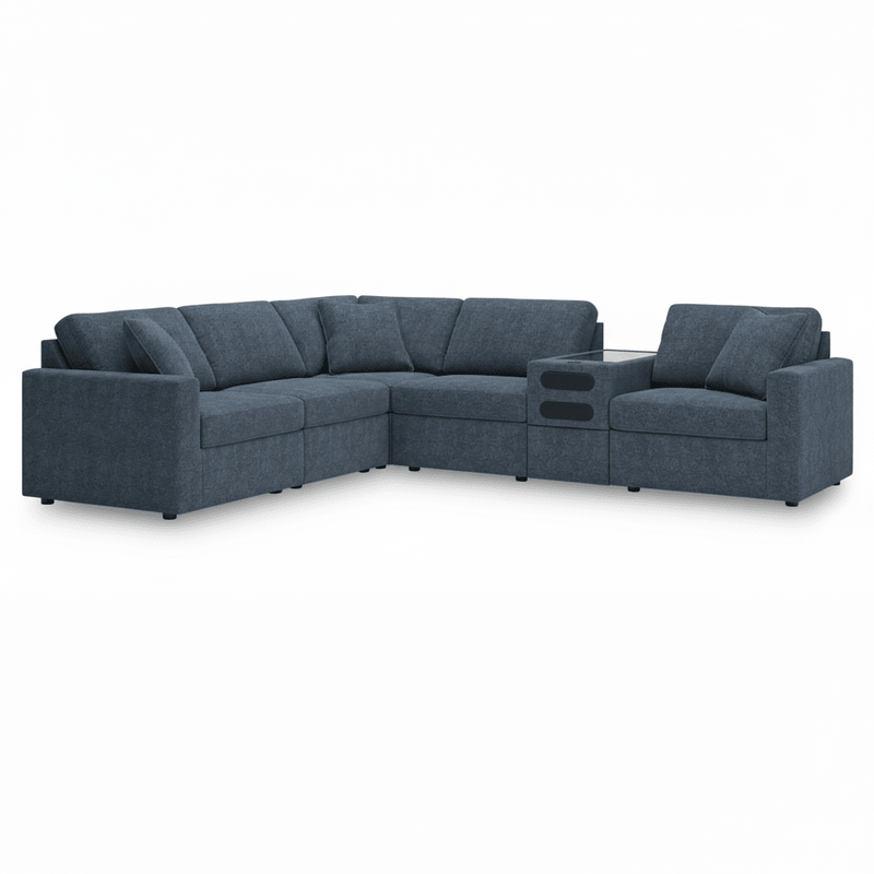 Modmax 6-Piece Sectional with Audio Console Option A