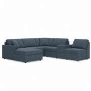 Modmax 6-Piece Sectional with Chaise and Audio Console Option B