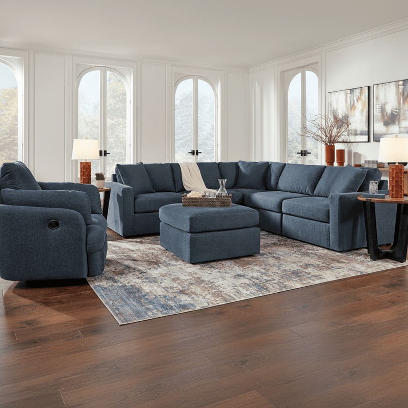 Modmax 6-Piece Sectional with Storage Chaise Ink Option B