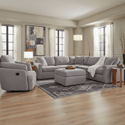 Modmax 6-Piece Sectional with Storage Chaise Granite Option A