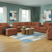 Modmax 6-Piece Sectional with Storage Chaise Spice Option B