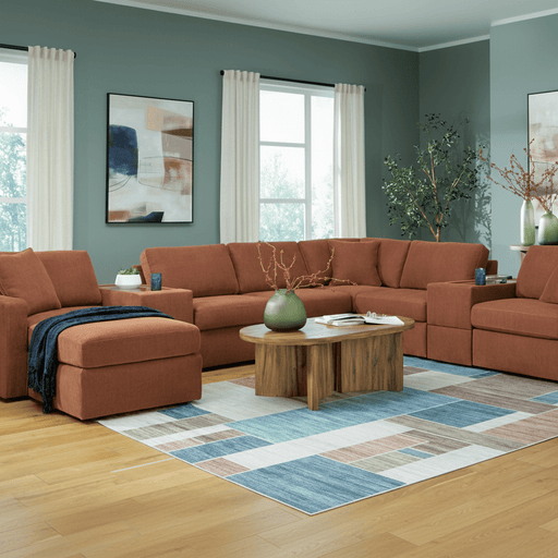 Modmax 6 - Piece Sectional with Storage Chaise and Audio Consoles - Berre Furniture