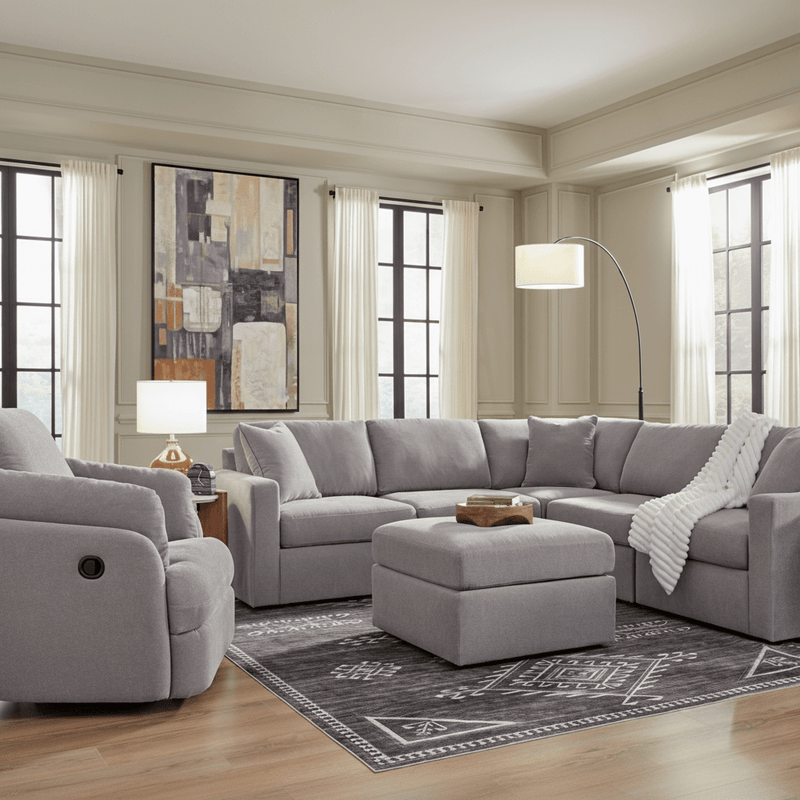 Modmax 6 - Piece Sectional with Storage Chaise and Audio Consoles - Berre Furniture