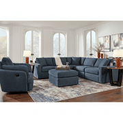 Modmax 6-Piece Sectional with Storage Chaise and Storage Console Ink Option A