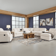 Modmax 6-Piece Sectional with Storage Chaise and Storage Console Oyster Option D