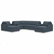 Modmax 8-PC Sectional with Chaise and Audio Consoles Option B
