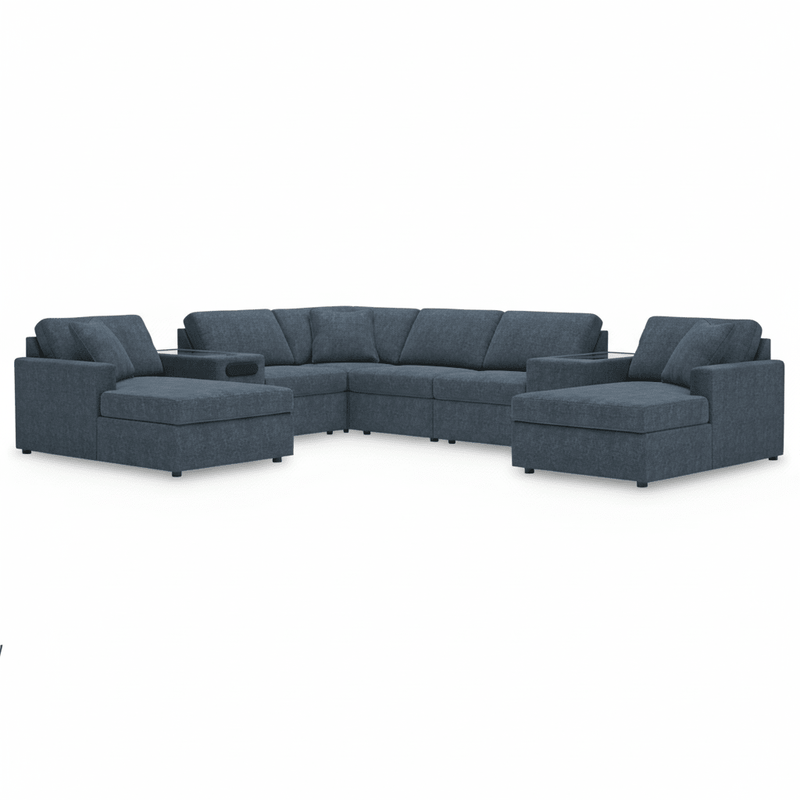 Modmax 8-PC Sectional with Chaise and Audio Consoles Option B