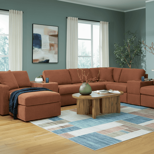 Modmax 8 - Piece Double Storage Chaise Sectional with Audio and Storage Consoles - Berre Furniture
