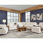 Modmax 8-Piece Double Storage Chaise Sectional with Audio and Storage Consoles Oyster