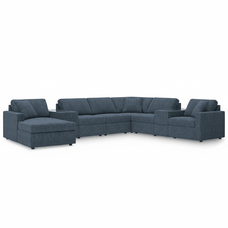 Modmax 8-Piece Sectional with Chaise and Storage Consoles Default Title