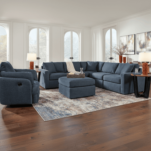 Modmax 8-Piece Sectional with Storage Chaise and Audio Consoles Ink Option A