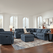 Modmax 8-Piece Sectional with Storage Chaise and Audio Consoles Ink Option B