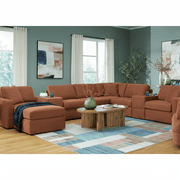 Modmax 8-Piece Sectional with Storage Chaise and Audio Consoles Spice Option A