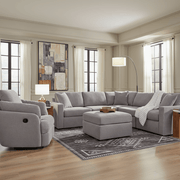 Modmax 8-Piece Sectional with Storage Chaise and Storage Consoles Granite Option A